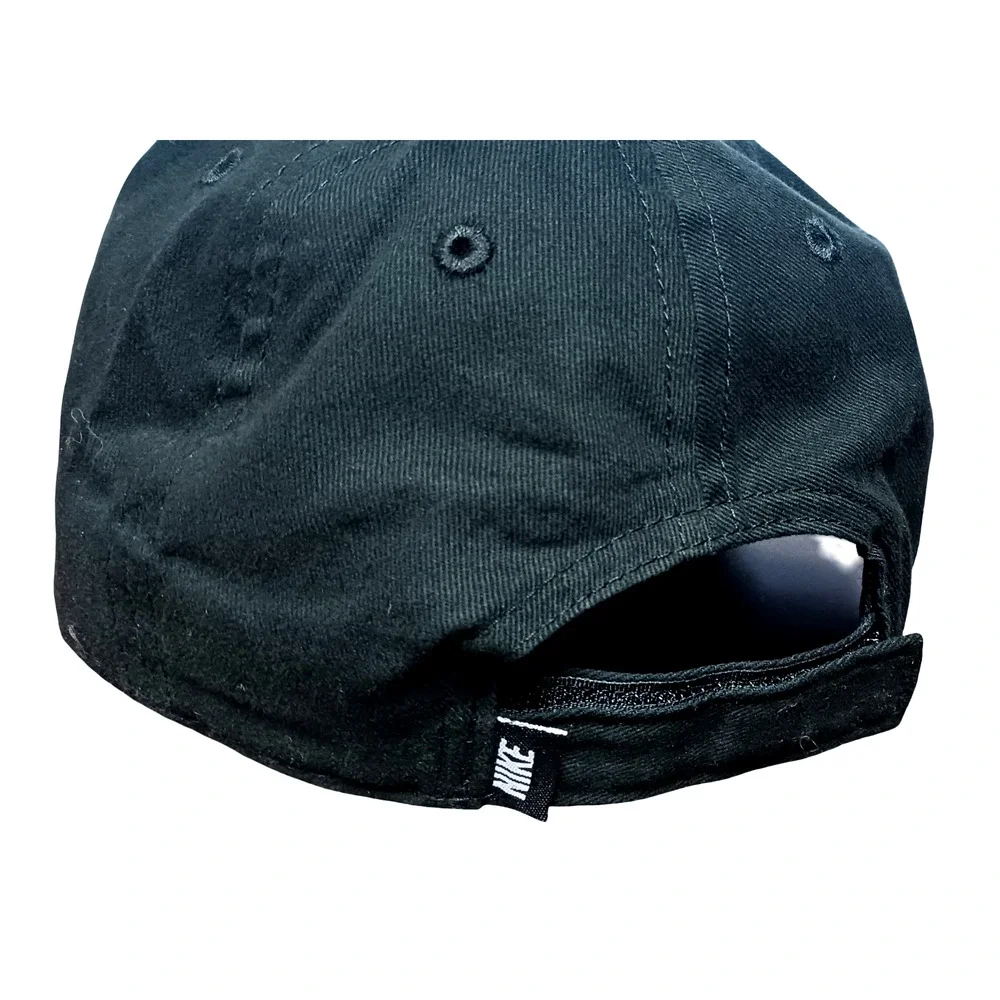 Nike Club Cap Kids Youth Swoosh Adjustable Hat Black White Size 4-7 New